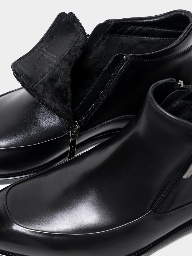 Ботинки мужские демисезонные, цвет черный, натуральная кожа M1023001 | 6