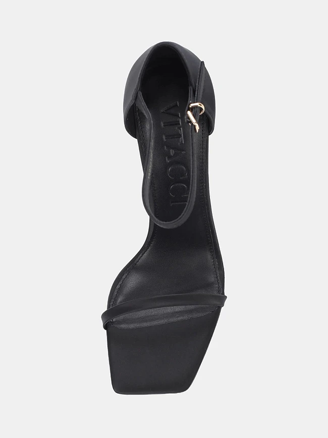 Босоножки женские летние, цвет черный, натуральная кожа 1493213P | 4