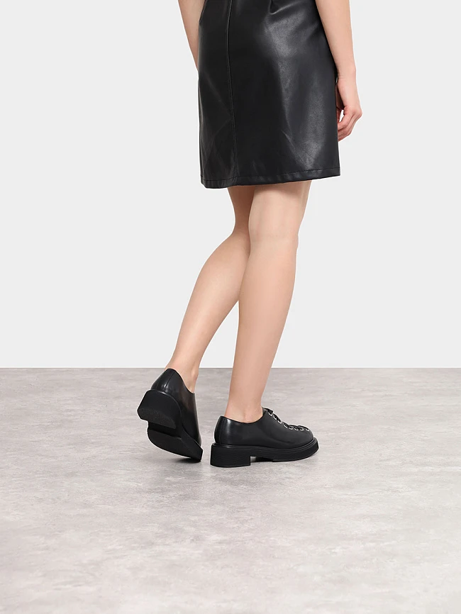 Полуботинки женские всесезонные, цвет черный, натуральная кожа 1821110-1 | 7