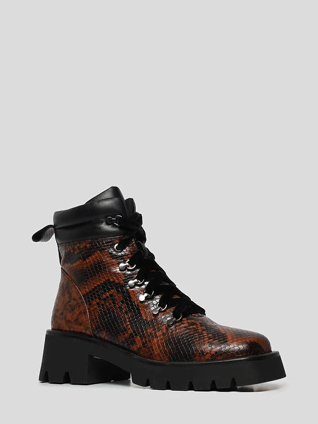 Ботинки 1844194M женские цвет коричневый, искусственная кожа 1844194M        | 1