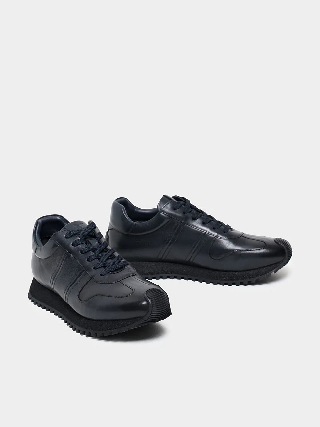 Кроссовки мужские демисезонные, цвет синий, натуральная кожа M1782591 | 3