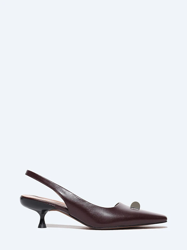 Туфли женские летние, цвет бордовый, натуральная кожа 1013696 | 2