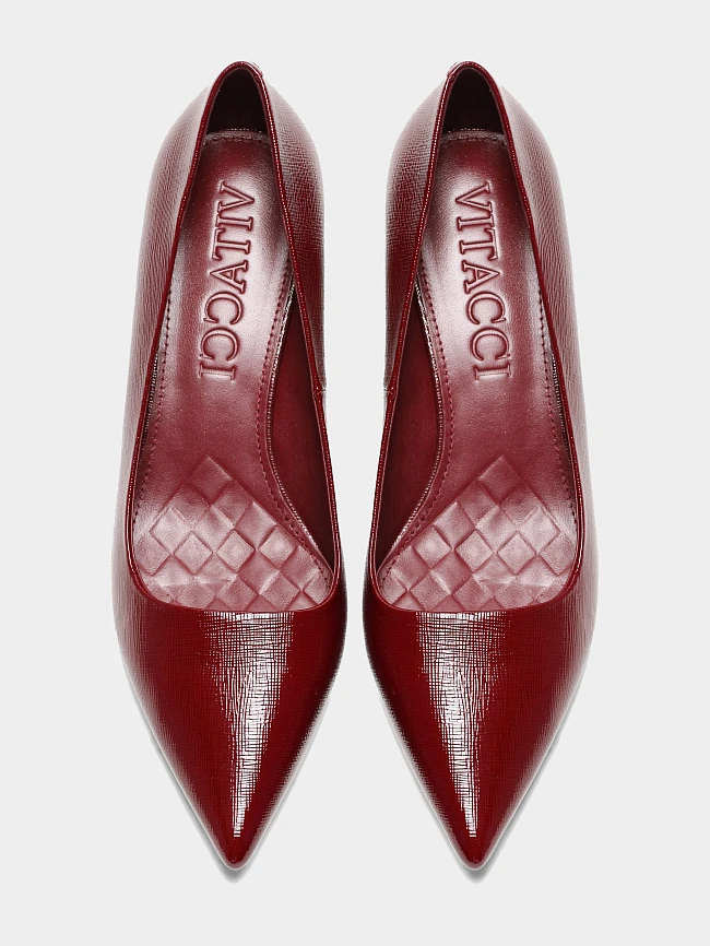 Туфли женские всесезонные, цвет бордовый, натуральная кожа 497007-2 | 5