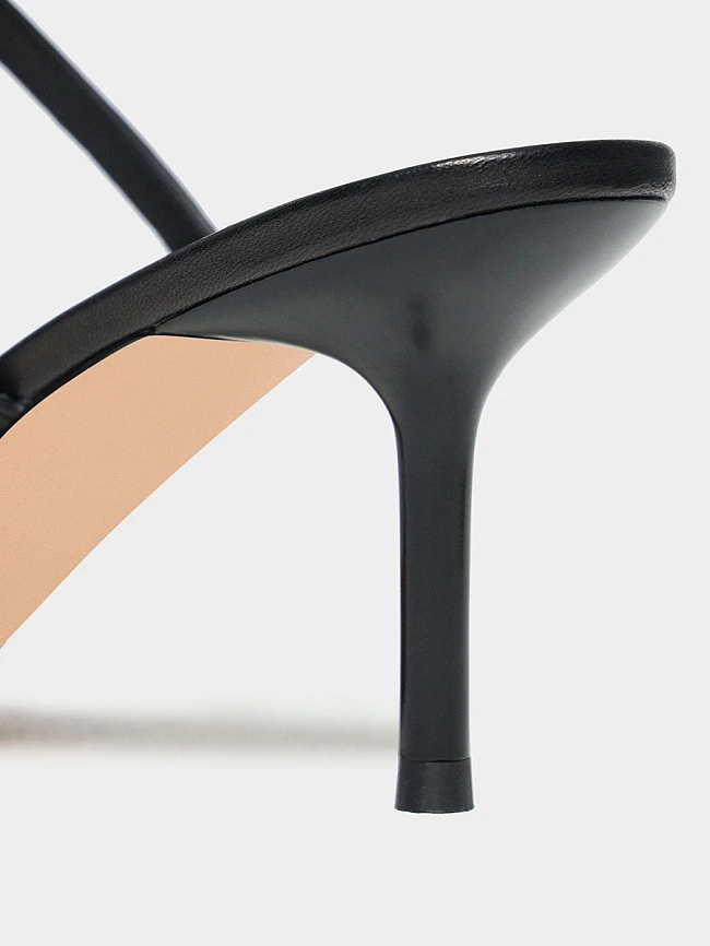 Босоножки женские летние, цвет черный, натуральная кожа 1821736 | 5