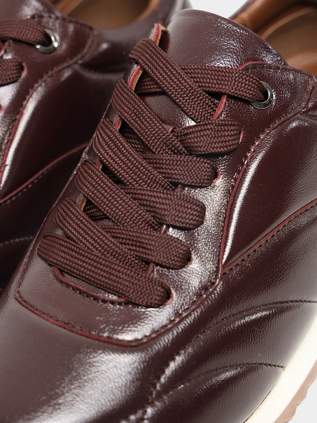 Кроссовки женские демисезонные, цвет бордовый, натуральная кожа 1013740 | 6