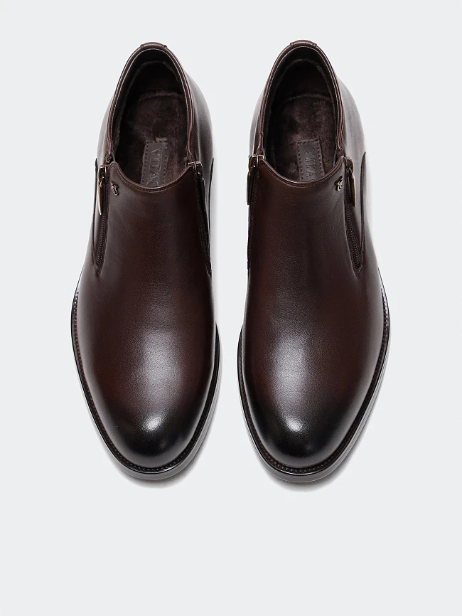 Ботинки мужские демисезонные, цвет коричневый, натуральная кожа M1023029 | 5