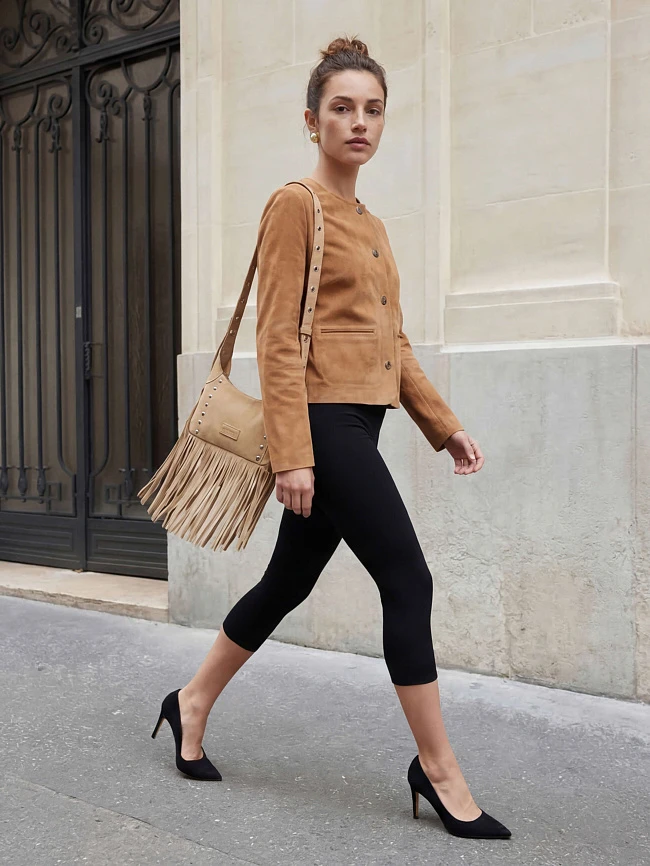 Туфли женские всесезонные, цвет черный, натуральный велюр 497630 | 9