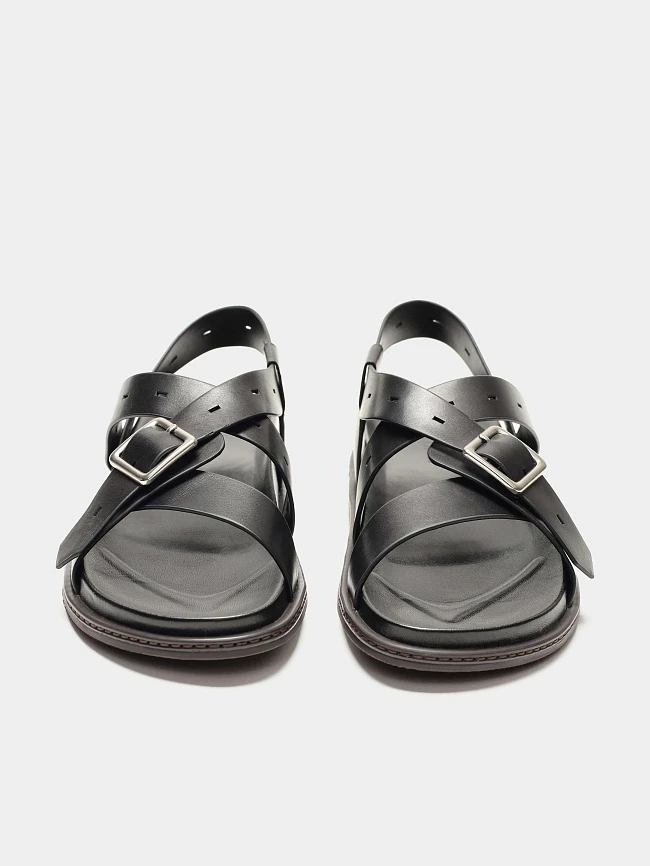 Сандалии женские летние, цвет черный, натуральная кожа 497673 | 7