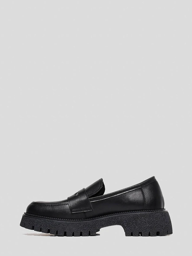 Лоферы женские всесезонные, цвет черный, искусственная кожа/натуральная кожа и полимерные материалы 1847605 | 3