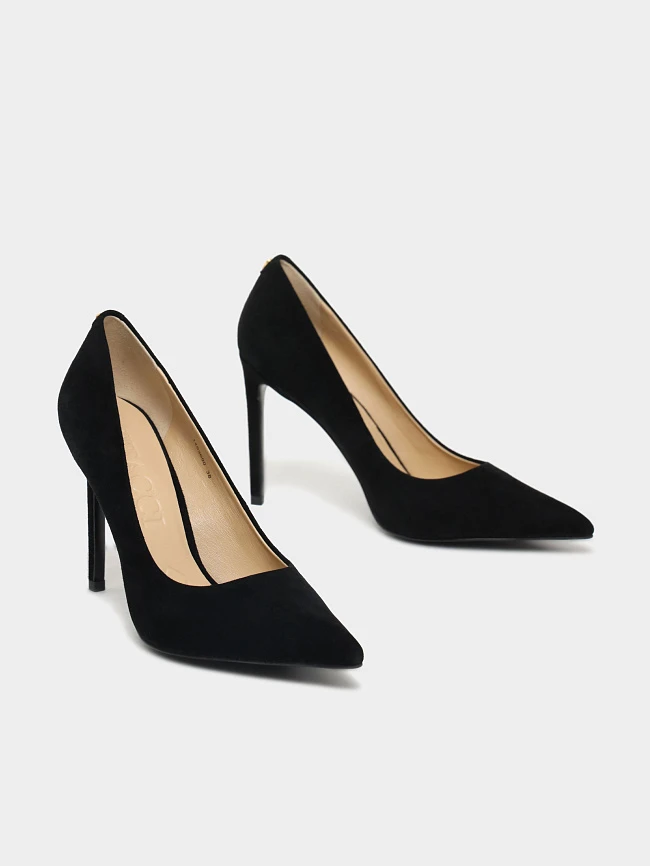 Туфли женские всесезонные, цвет черный, натуральный велюр 1493600 | 3