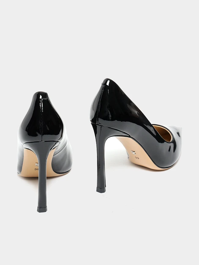 Туфли женские всесезонные, цвет черный, натуральная лаковая кожа 495978P | 4