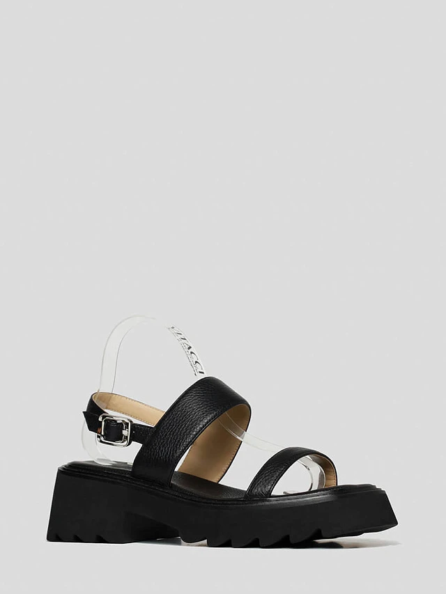 Сандалии женские летние, цвет черный, натуральная кожа 494892 | 1