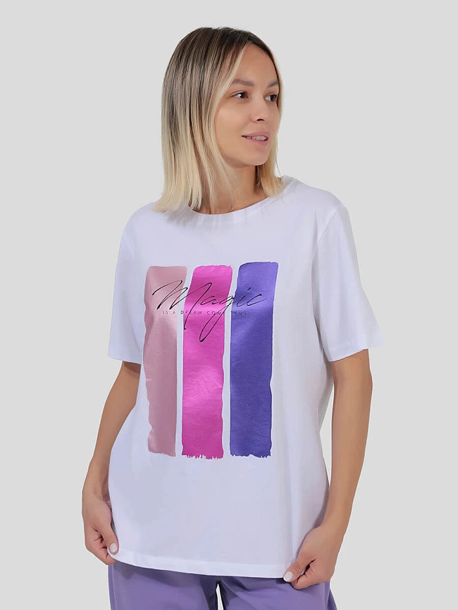 Костюм спортивный (футболка+брюки) женские всесезонные TEset06-17 | 4