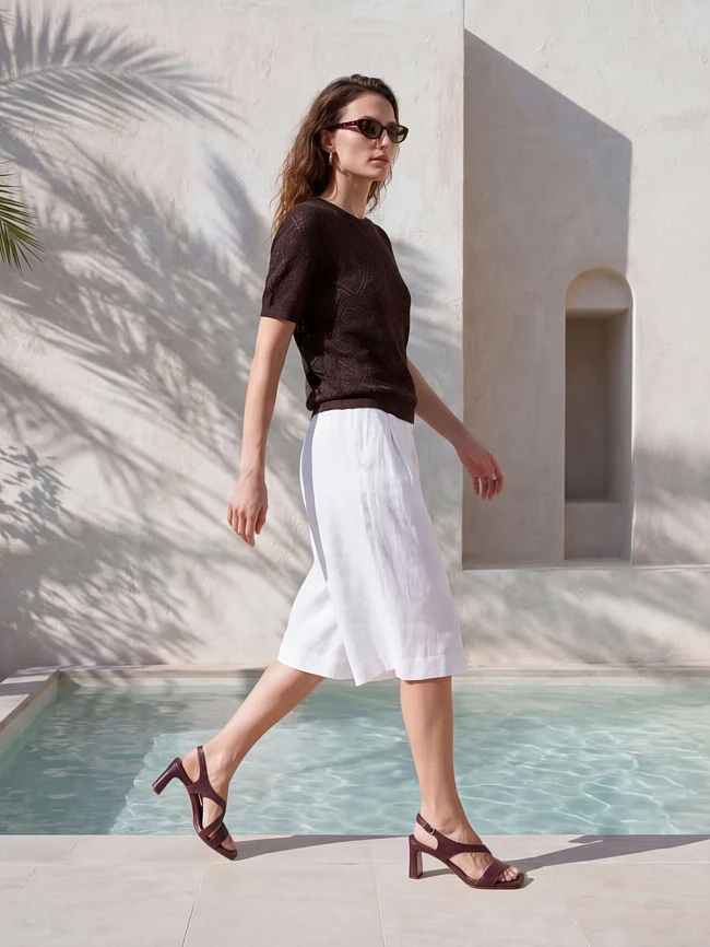 Босоножки женские летние, цвет бордовый, натуральная кожа 1495084 | 2