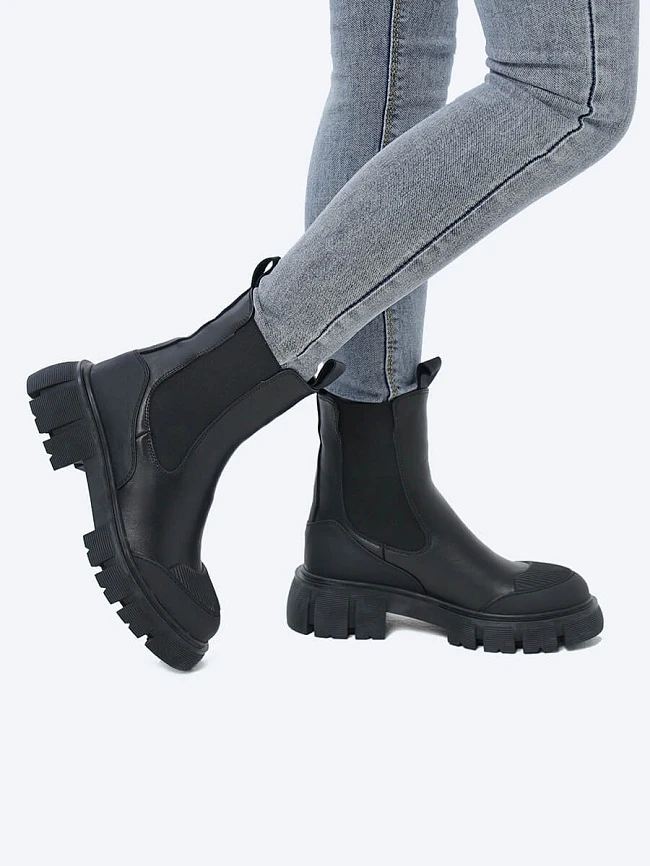Ботинки женские демисезонные, цвет черный, искусственная кожа/натуральная кожа и полимерные материалы 1847725 | 8