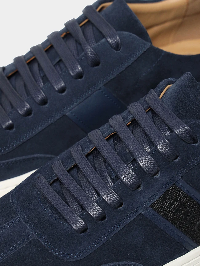 Кеды мужские демисезонные, цвет синий, натуральная кожа/натуральный спилок M253697-1 | 6