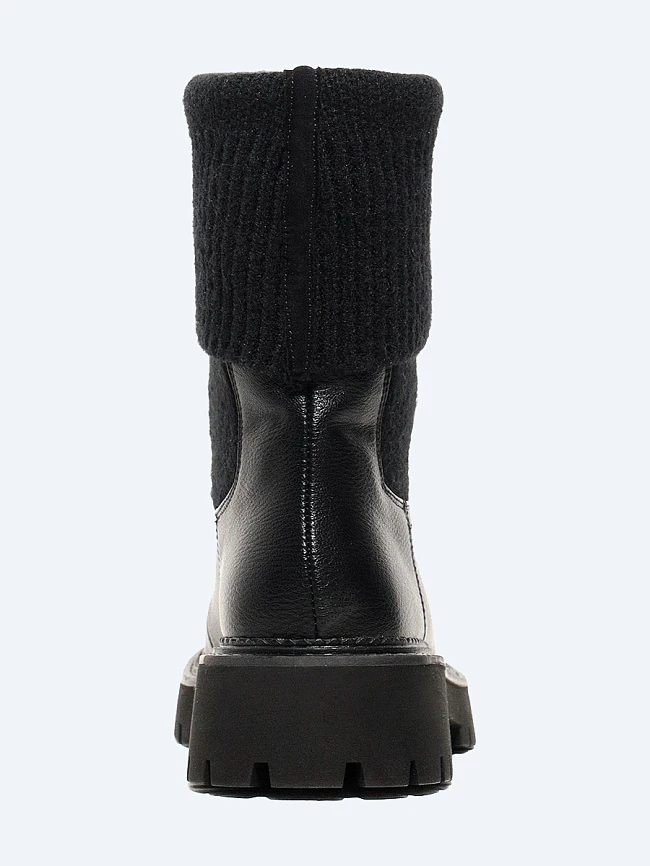 Сапоги женские демисезонные, цвет черный, искусственная кожа/шерсть 18410115 | 5