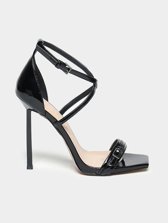 Босоножки женские летние, цвет черный, натуральная лаковая кожа 497527 | 8