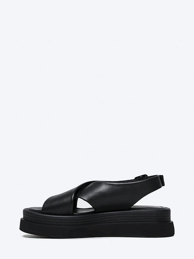 Сандалии женские летние, цвет черный, натуральная кожа 136752 | 3