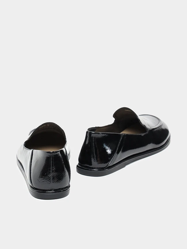 Лоферы женские всесезонные, цвет черный, натуральная кожа и полимерные материалы 1849752 | 4