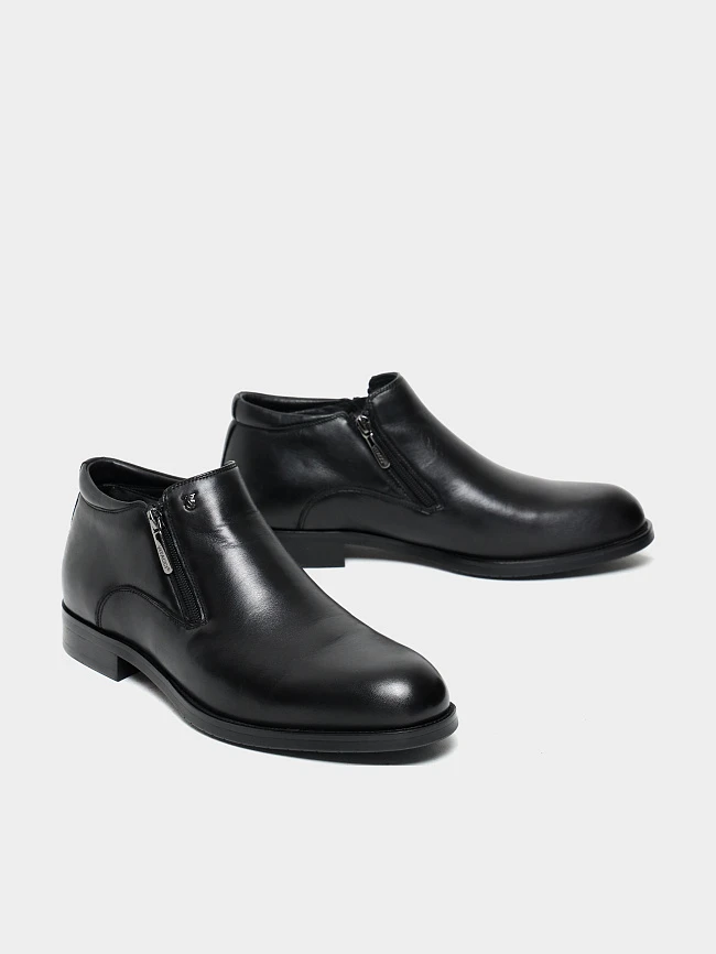 Ботинки мужские демисезонные, цвет черный, натуральная кожа M1023028 | 3