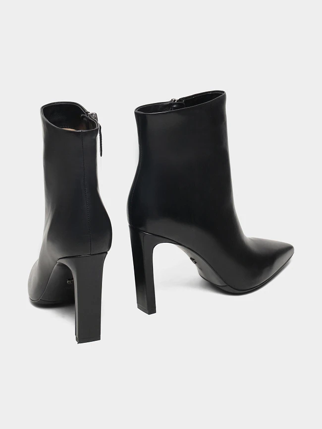 Ботильоны женские всесезонные, цвет черный, натуральная кожа 497208 | 4