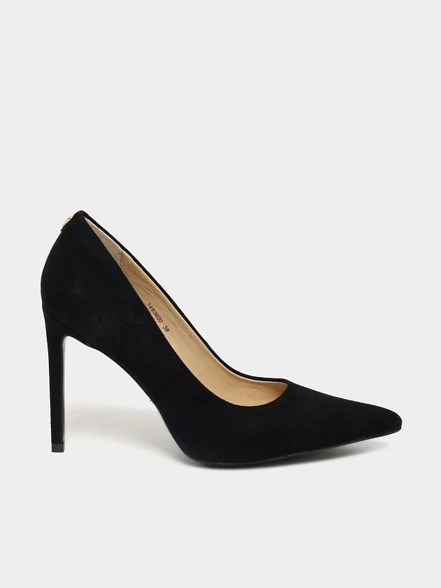 Туфли женские всесезонные, цвет черный, натуральный велюр 1493600 | 1