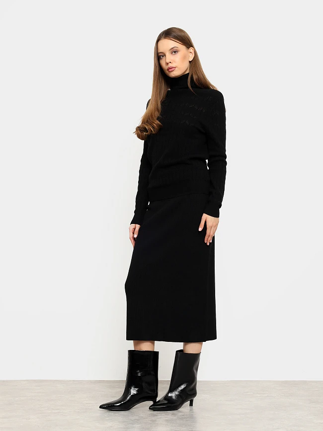 Полусапоги женские всесезонные, цвет черный, натуральный наплак 497153 | 8