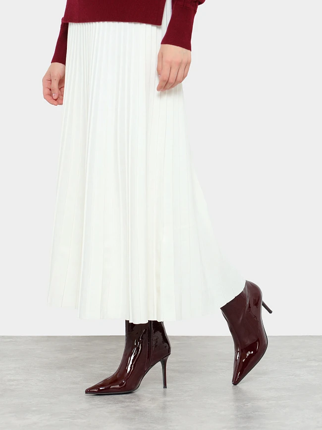 Полусапоги женские демисезонные, цвет бордовый, натуральная лаковая кожа 1494513 | 7