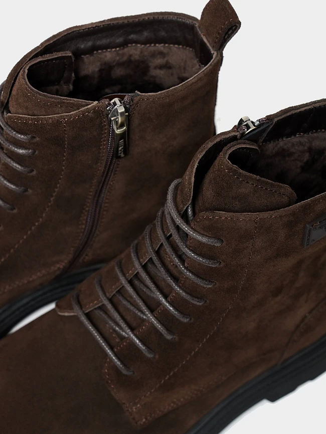 Ботинки мужские демисезонные, цвет коричневый, натуральный спилок M1022982 | 6