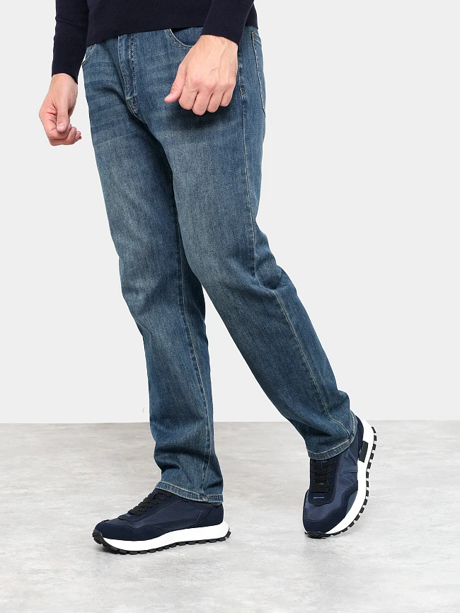 Кроссовки мужские демисезонные, цвет синий, натуральный спилок/текстиль/натуральная кожа M03101 | 7