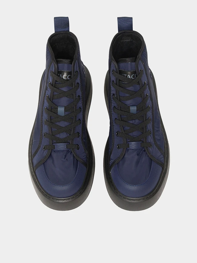 Кеды мужские зимние, цвет синий, текстиль M03051M | 4