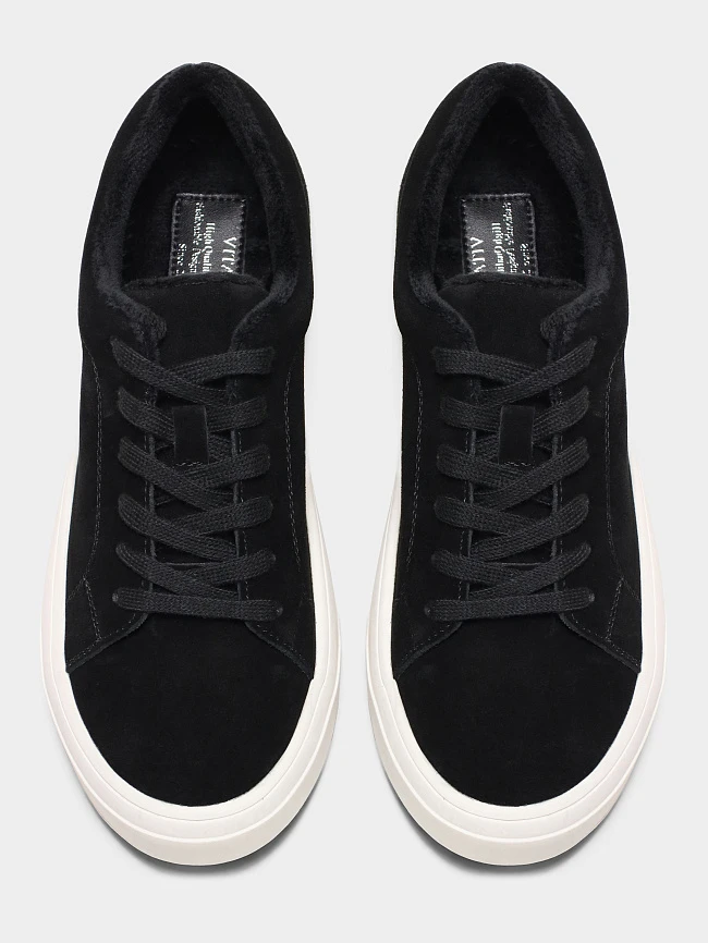 Кеды женские демисезонные, цвет черный, натуральный спилок 3630314 | 4