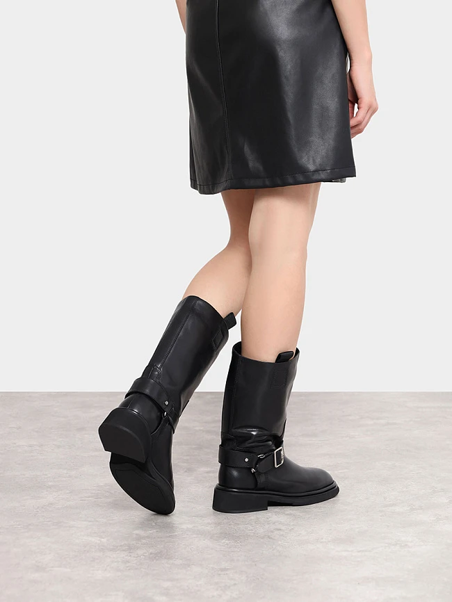 Сапоги женские зимние, цвет черный, натуральная кожа 1821053M-1 | 7