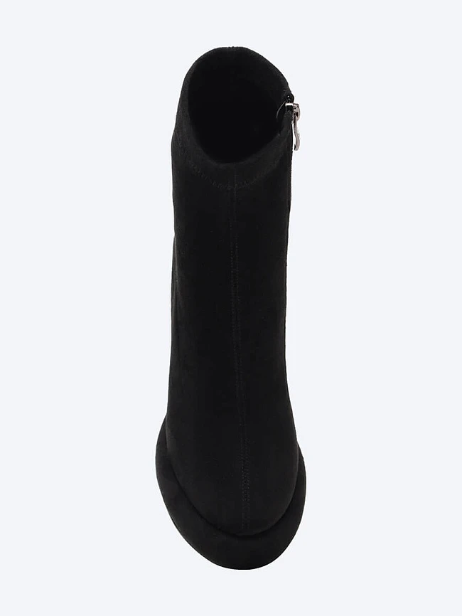 Полусапоги женские всесезонные, цвет черный, искусственный велюр 1848713 | 4