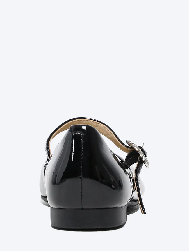 Балетки женские всесезонные, цвет черный, натуральная лаковая кожа 641595 | 5