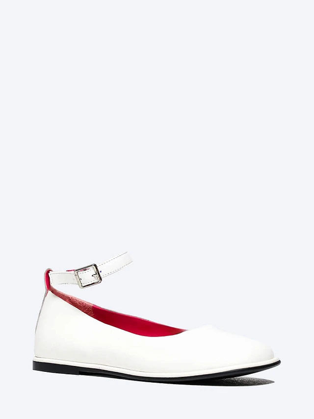 Балетки женские всесезонные, цвет белый, натуральная кожа 1849857 | 1