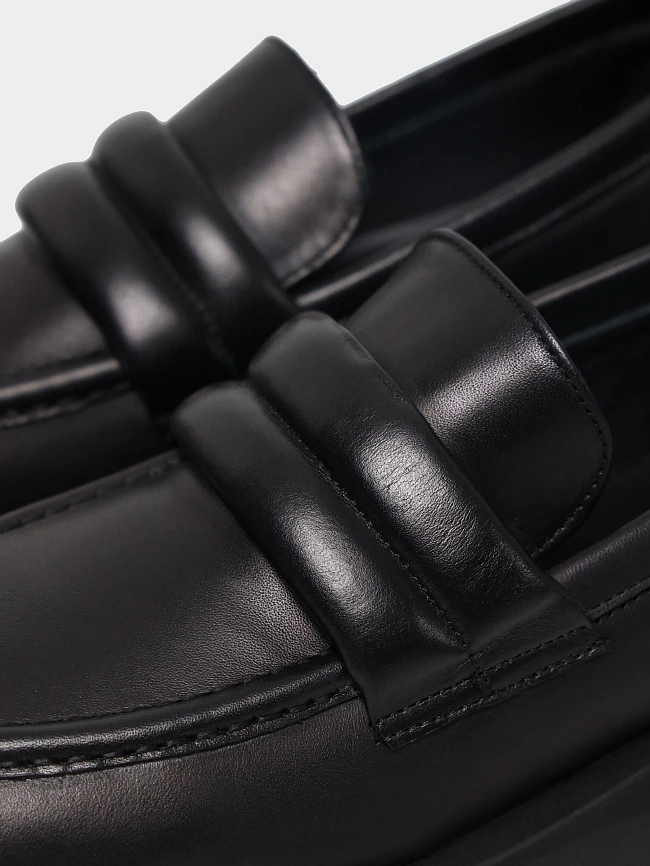 Лоферы женские всесезонные, цвет черный, натуральная кожа 1221263 | 7