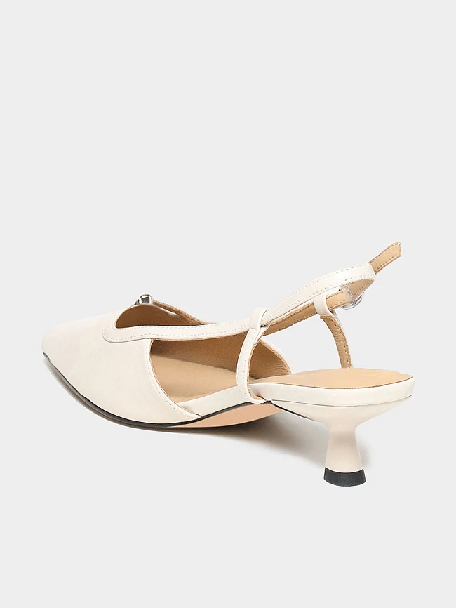 Туфли женские летние, цвет молочный, натуральная кожа 17VC574 | 3