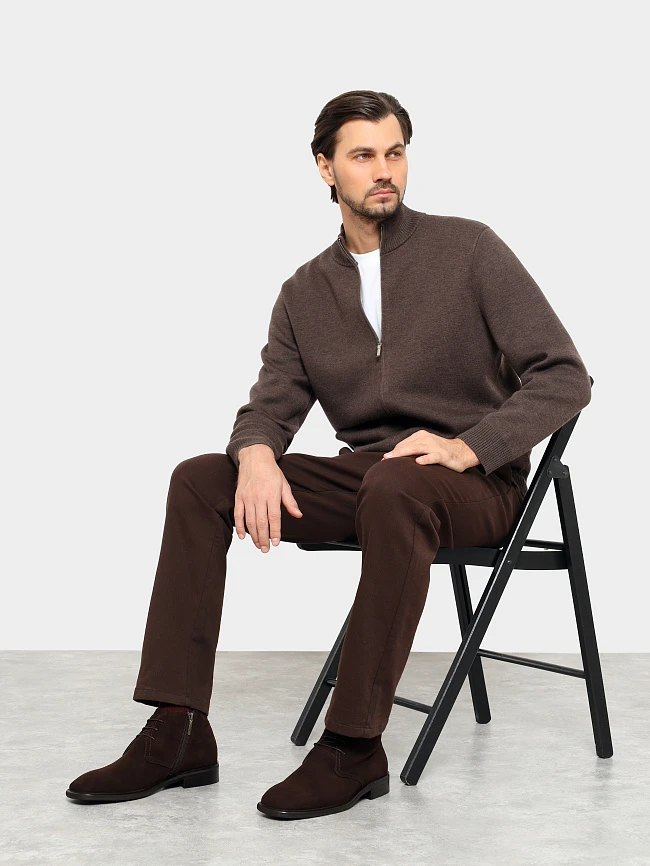 Ботинки мужские демисезонные, цвет коричневый, натуральный велюр M1022970 | 11