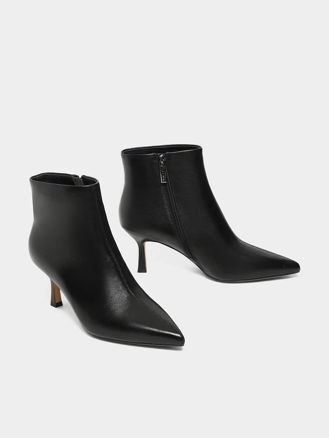 Ботильоны женские всесезонные, цвет черный, натуральная кожа 17VC420 | 3