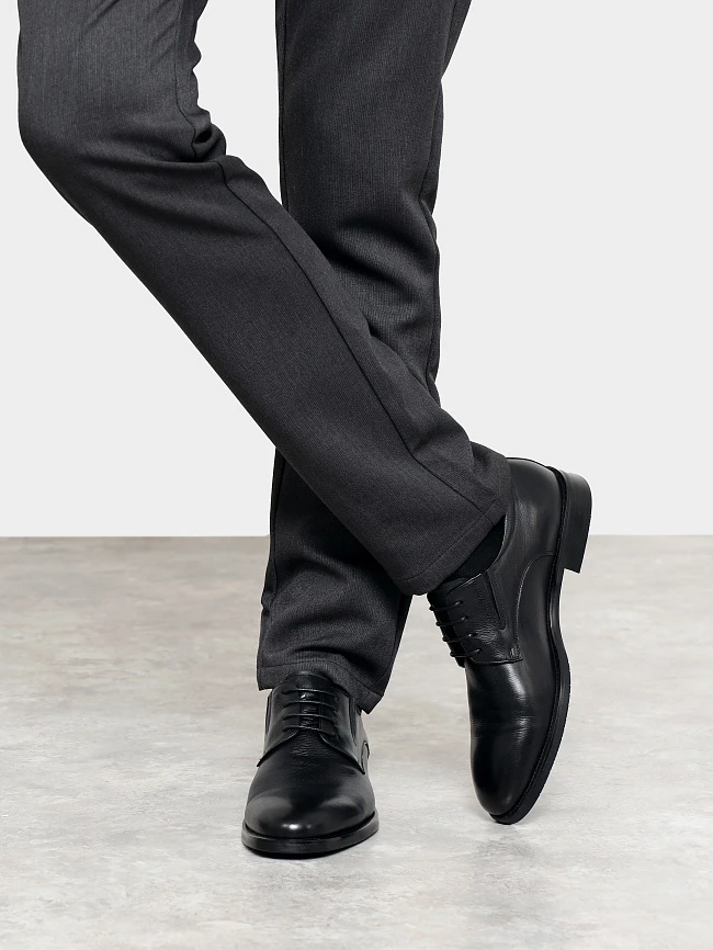 Полуботинки мужские всесезонные, цвет черный, натуральная кожа M1022953 | 9