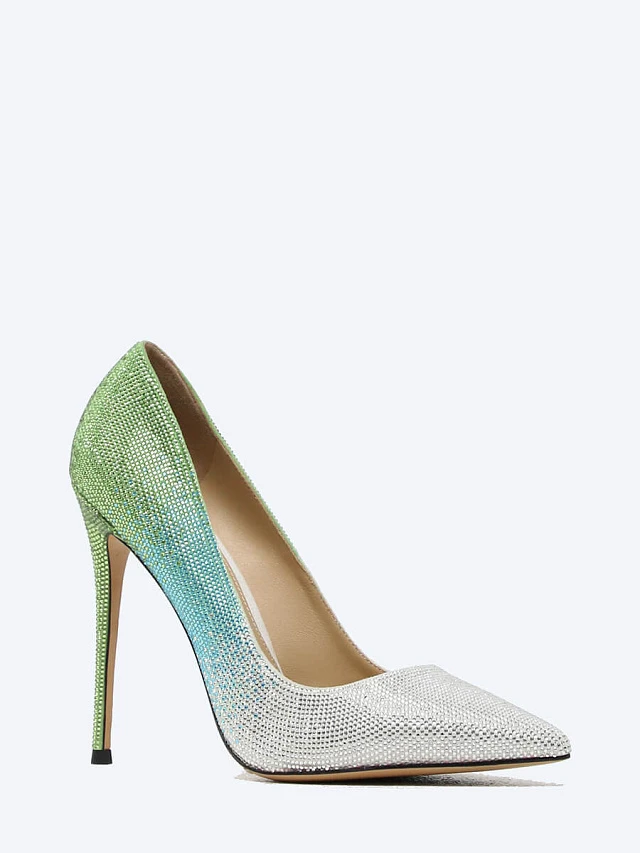 Туфли женские всесезонные, цвет салатовый, натуральный велюр 495916 | 1