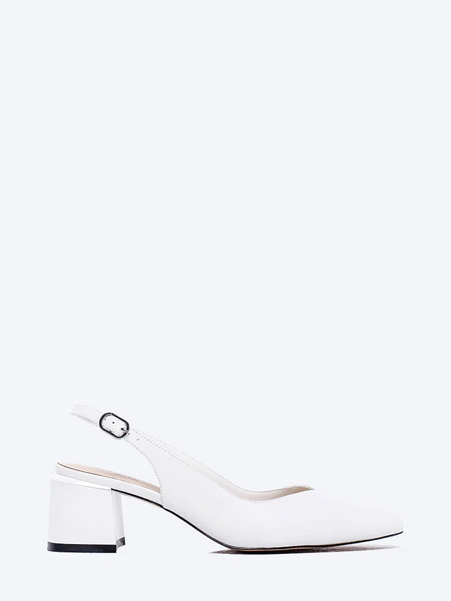 Туфли женские летние, цвет белый, натуральная кожа и полимерные материалы 1849962 | 2