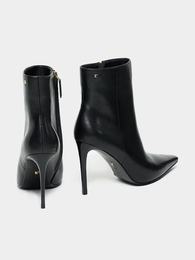 Ботильоны женские всесезонные, цвет черный, натуральная кожа 1494524 | 4