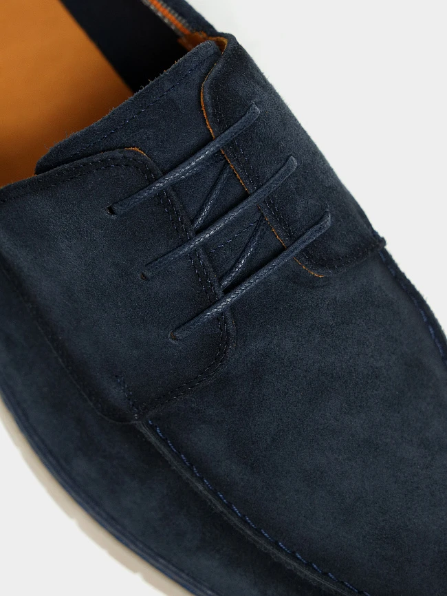 Полуботинки мужские летние, цвет синий, натуральный спилок M262290 | 5