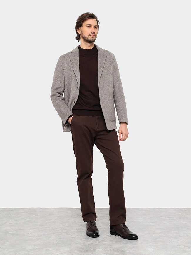 Полуботинки мужские всесезонные, цвет коричневый, натуральная кожа M262230 | 8