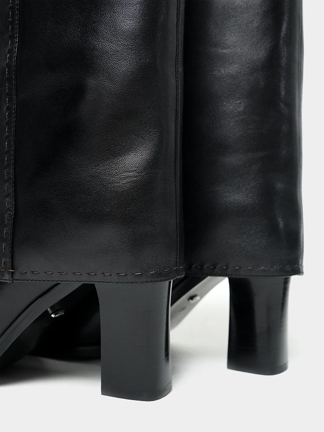 Сапоги женские зимние, цвет черный, натуральная кожа 1494591M-1 | 6