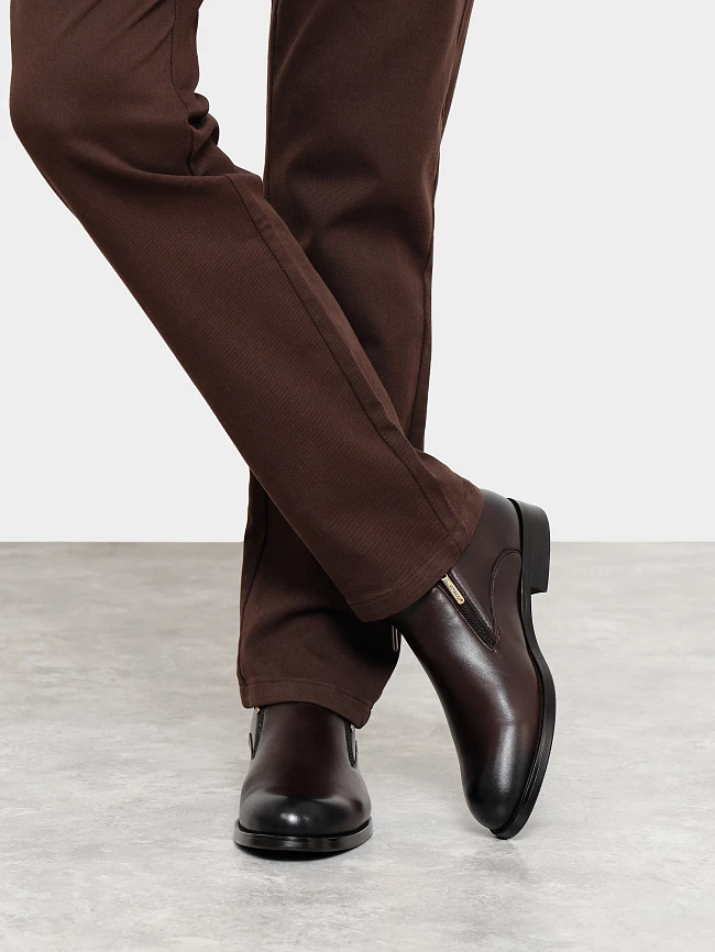 Ботинки мужские демисезонные, цвет коричневый, натуральная кожа M1023029 | 9