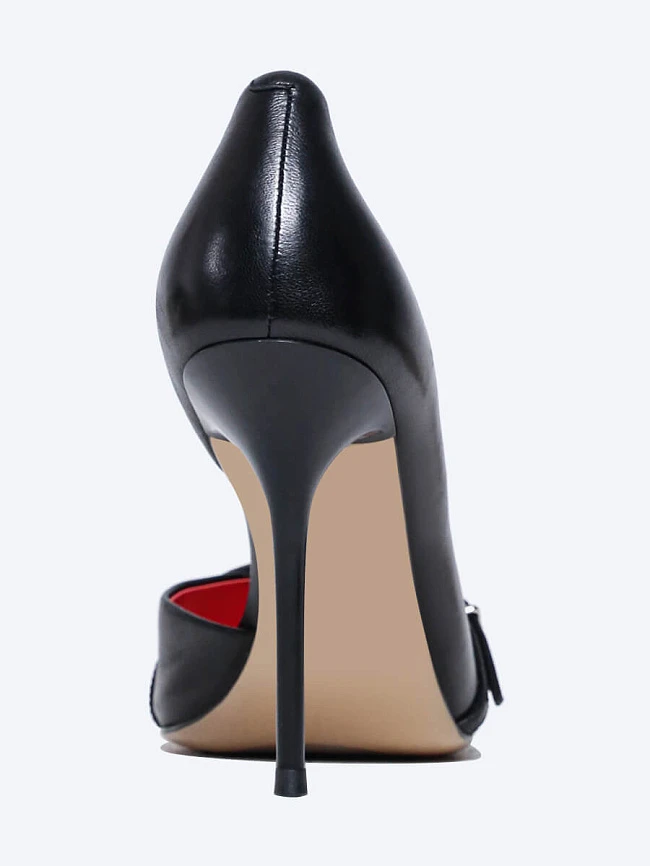 Туфли женские всесезонные, цвет черный, натуральная кожа 944082 | 5